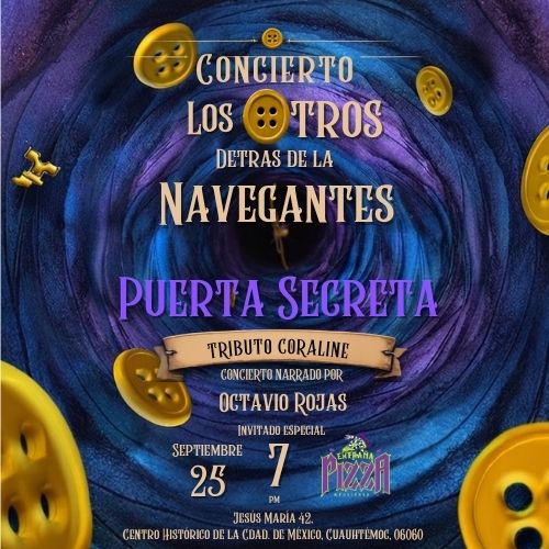 Ensamble Navegantes del Tiempo - Tras la puerta secreta: Concierto inspirado en la música de Coraline 7pm